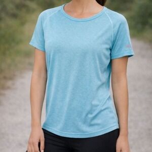 Helly Hansen X-Cool Activewear Top XS Light Blue Short Sleeve Performance Tee